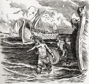 The Land of the Landing at the Isle of Thanet, Kent, İngiltere, MS 449, 