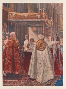 Kraliçe Alexandra'nın meshedilmesi by John Byam Liston Shaw