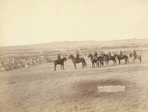 General Miles ve personel, Pine Ridge yakınlarındaki ABD