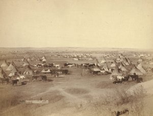 Düşman Kızılderili kampı, 1891