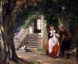 Efendinin Evinin Dışındaki Flört by John Callcott Horsley