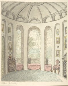 Lea Castle, Worcestershire, Salon, Kuzeye Bakmak, yak. 1816.