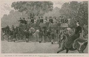 Meet of the Coaching Club at the Magazine, Hyde Park, London (engraving) by John Charlton