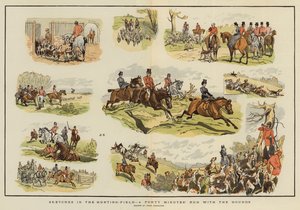 Av Tarlasında Eskizler, Tazılarla Kırk Dakikalık Bir Koşu (chromolitho)