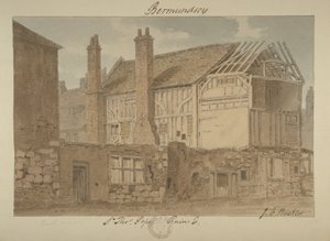 Bermondsey House harabelerinin doğu görünümü, 1838 by John Chessell Buckler
