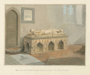 Essex - Earls Colne Kilisesi - Anıt, 1824 by John Chessell Buckler