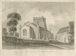Kingsley Kilisesi: sepya çizimi, 1841 by John Chessell Buckler