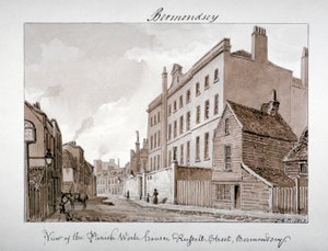 Parish Work House, Tanner Street, Bermondsey, Londra, 1828. by John Chessell Buckler