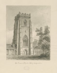 Ranton Abbey [Priory] - Kule: sepya çizimi by John Chessell Buckler