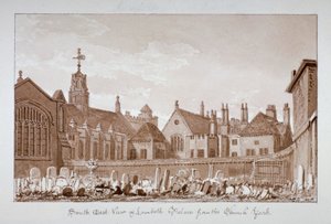 Kilise bahçesinden Lambeth Sarayı