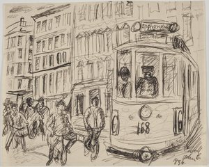 Hat 16 (tramvay) köşeyi dönüyor