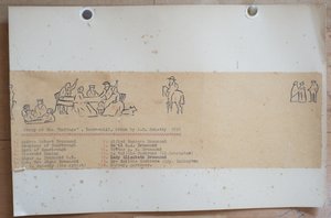 Kulübedeki Grup, Bournehill, 1858 (kağıt üzerine mürekkep) by John Christian Schetsky