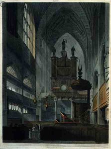 Manastırın içi, John Hill (1770-1850), pub tarafından oyulmuş 