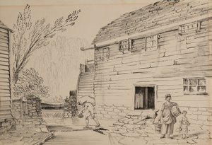 Ditton yakınlarındaki değirmen by John Claude Nattes