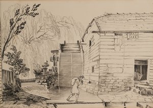 Ditton yakınlarındaki değirmen by John Claude Nattes