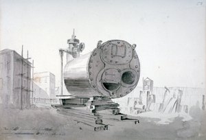 Buhar makinesi, New Road, Islington, Londra, 1808 by John Claude Nattes