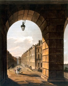 Sokak sahnesi, Bath (aquatint) by John Claude Nattes