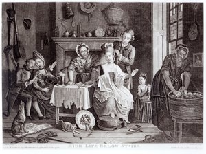 Merdivenlerin Altında Yüksek Yaşam, Caldwell, pub tarafından oyulmuş. 1772