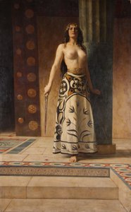 Clytemnestra, c.1914 (tuval üzerine yağlı boya) by John Collier