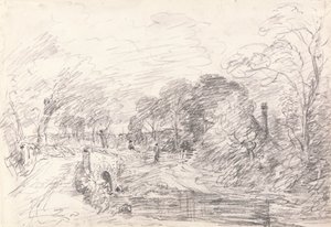 Salisbury Mahkemesi yakınında bir Köprü, Belki Milford Köprüsü by John Constable