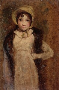 Sanatçının kızı olduğu düşünülen bir kız (gemiye serilmiş kağıt üzerine yağlı boya) by John Constable