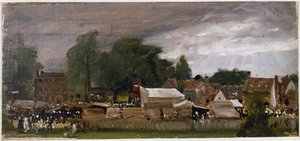 Muhtemelen Doğu Bergholt'ta bir köy panayırı (tuval üzerine yağlı boya by John Constable