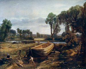 Flatford Mill Yakınında Tekne İnşası, 1815, 1912. by John Constable