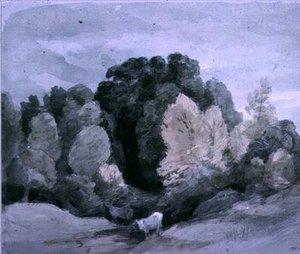 Bir Ormanın Kenarında Sığır, c.1805 by John Constable
