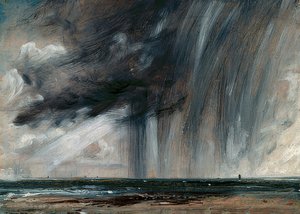 Denizin üzerinde fırtına. 1824-26 civarında by John Constable