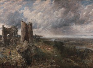 Hadleigh Kalesi, Thames Nehri'nin Ağzı - Fırtınalı Bir Gecenin Sabahı by John Constable