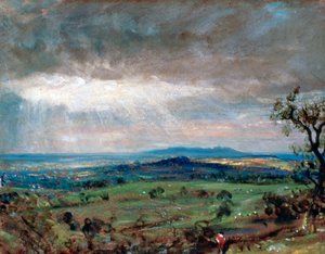 Uzakta Tırmıkla Hampstead Heath, c1821 by John Constable