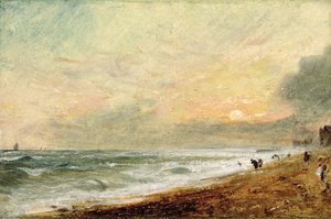 Hove Beach, c.1824 (panel üzerine kağıt üzerine yağlı boya)