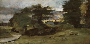 Kulübelerle Peyzaj, 1809-10 by John Constable