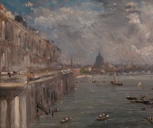 Waterloo Köprüsü'nden Somerset Evi Terası by John Constable