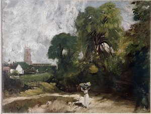 Stoke-by-Nayland (tuval üzerine yağlı boya, 1830 dolayları) by John Constable