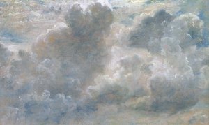Kümülüs Bulutları Çalışması, 1822 (tuval üzerine serilmiş kağıt üzerine yağlı boya) by John Constable