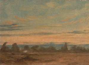 Yaz - Akşam Manzarası, yakl. 1825. by John Constable