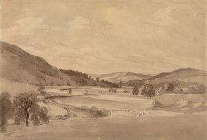 Uzakta Chatsworth ile Derwent Vadisi by John Constable