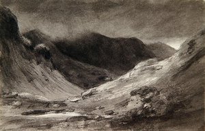 Newlands vadisi: Çok fırtınalı bir öğleden sonra by John Constable