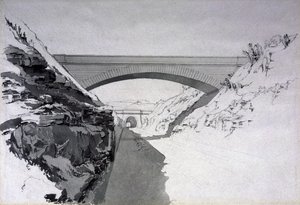 Beechwood Tüneli, 27 Temmuz 1837 (kalem ve mürekkep ve kağıt üzerinde yıkama)