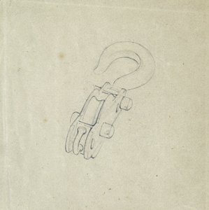 Blok ve Kanca, c.1835-38 (kağıt üzerine kalem) by John Cooke Bourne
