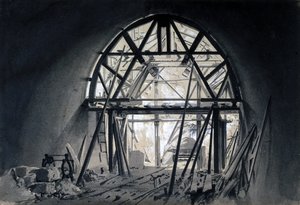 Kuzey Kilise Tüneli, 17 Haziran 1837 (kalem ve mürekkep ve kağıt üzerinde yıkama) by John Cooke Bourne