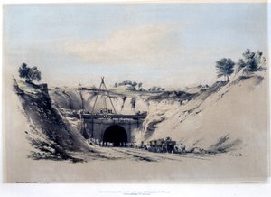 Watford Tüneli, Hertfordshire, 6 Haziran 1837 (renkli) by John Cooke Bourne