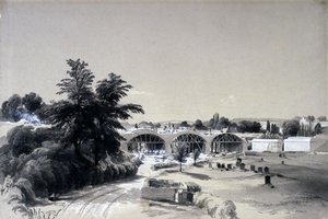 Weedon, Northamptonshire, 6 Temmuz 1837 (kalem ve mürekkep ve kağıt üzerinde yıkama) by John Cooke Bourne