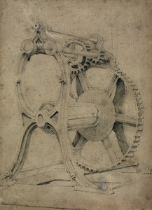 Zincirleri sarmak için vinç veya yengeç mekanizması, 1830