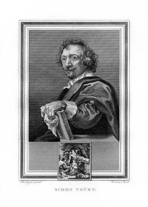 Simon Vouet, Fransız Barok dönemi ressamı, 1825. by John Corner