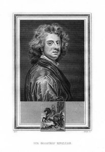 Sir Godfrey Kneller, Almanya doğumlu İngiliz Barok dönemi ressamı, 1825. by John Corner
