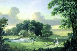 Göl kenarında balık tutmak by John Cranch