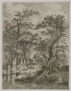Nehir sahnesi, pub. J. & W. Freeman tarafından, 1821 by John Crome