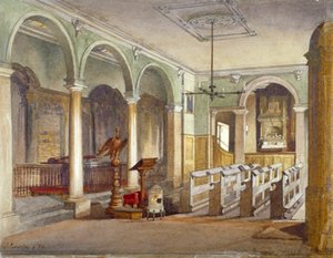 Emanuel Hastanesi imarethanelerindeki şapelin içi, Buckingham Gate, Westminster, Londra, 1886 by John Crowther